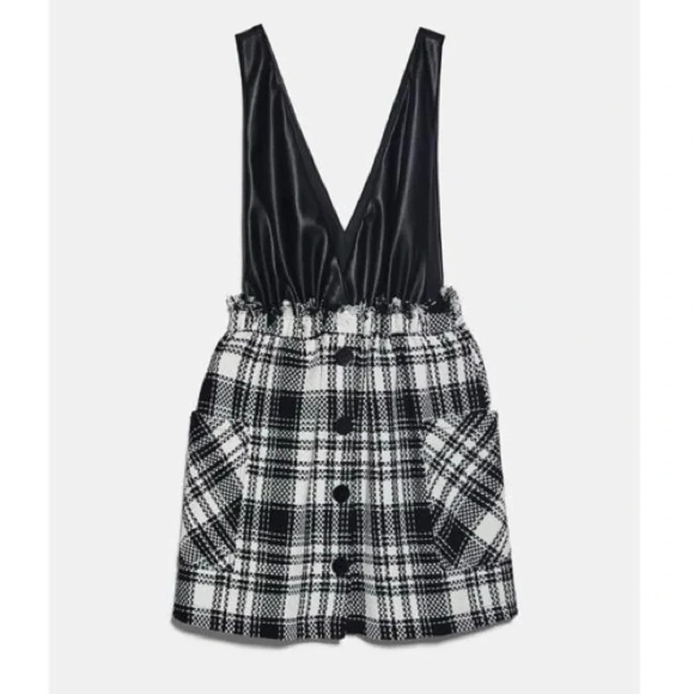 ZARA plaid textured dress - Picture 1 of 4